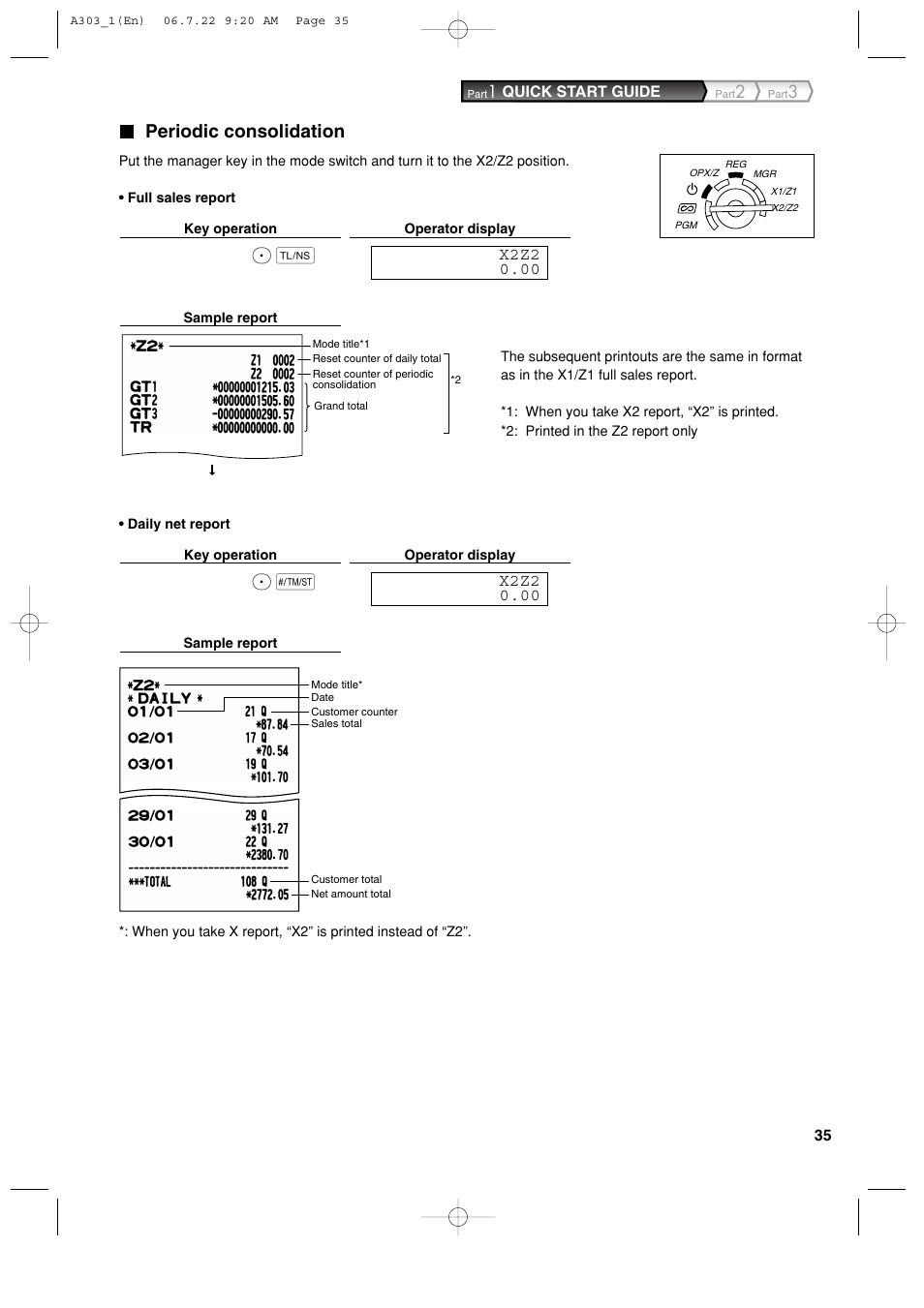 Periodic consolidation | Sharp XE-A303 User Manual | Page 37 / 104