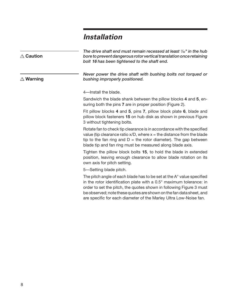 Installation | SPX Cooling Technologies MARLEY 07-1126 User Manual | Page 8 / 20