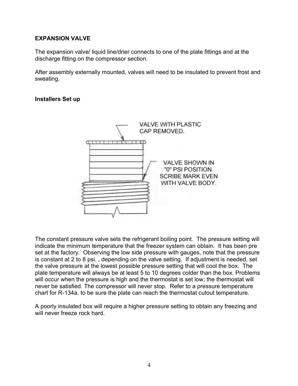 Expansion valve | Sea Frost Bait Freezer User Manual | Page 4 / 11