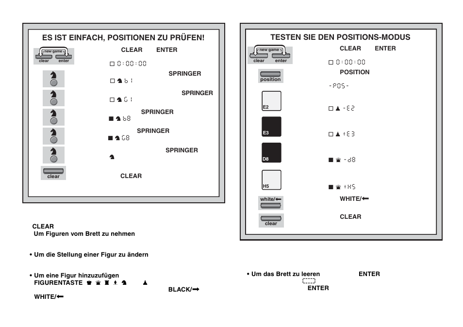Es ist einfach, positionen zu prüfen, Testen sie den positions-modus | Saitek Chess Explorer User Manual | Page 36 / 119