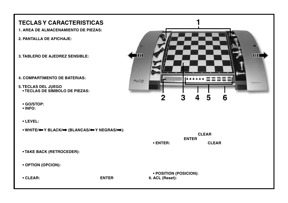 Teclas y caracteristicas | Saitek Chess Explorer User Manual | Page 80 / 119
