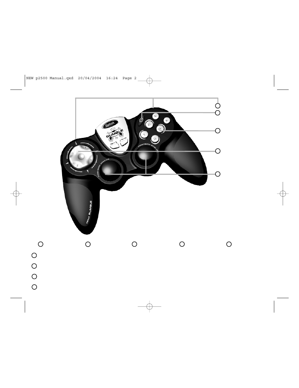 Saitek P2500 User Manual | Page 2 / 44