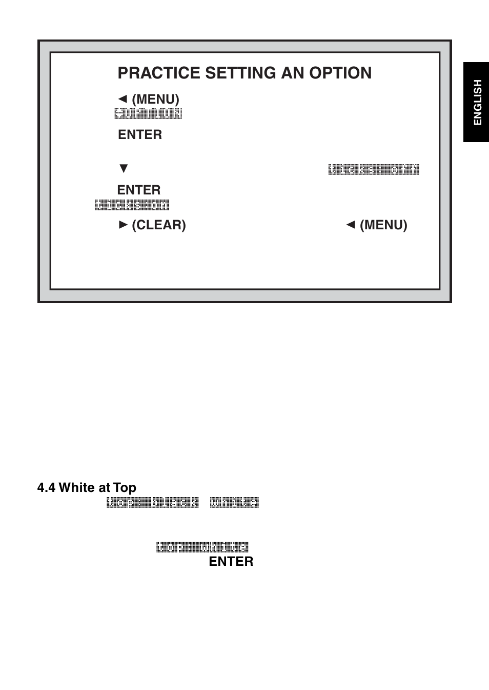 Practice setting an option | Saitek Mephisto Maestro Travel Chess Computer User Manual | Page 13 / 209