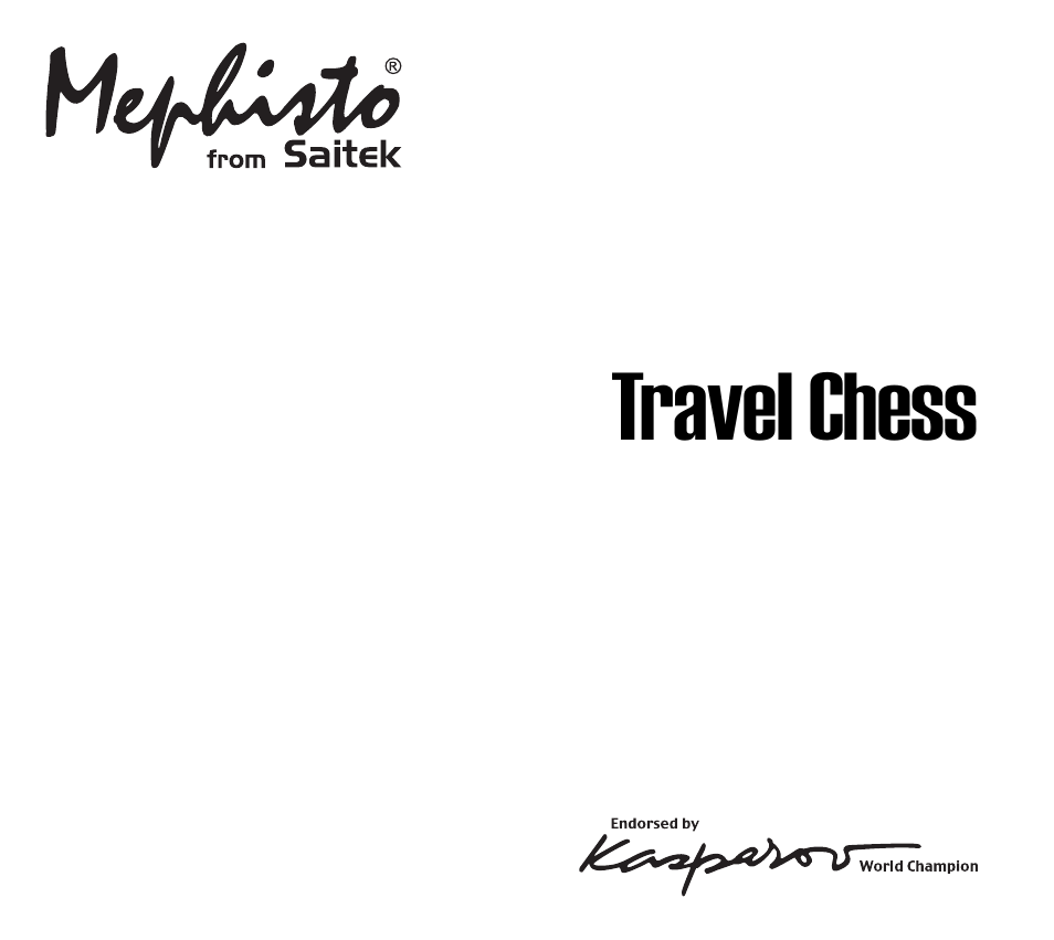 Saitek Travel Chess User Manual | 154 pages