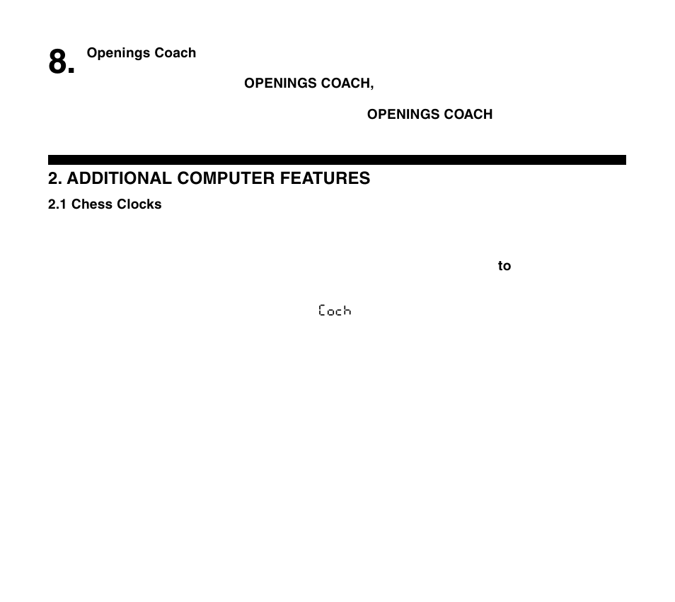Additional computer features | Saitek Travel Chess User Manual | Page 10 / 154