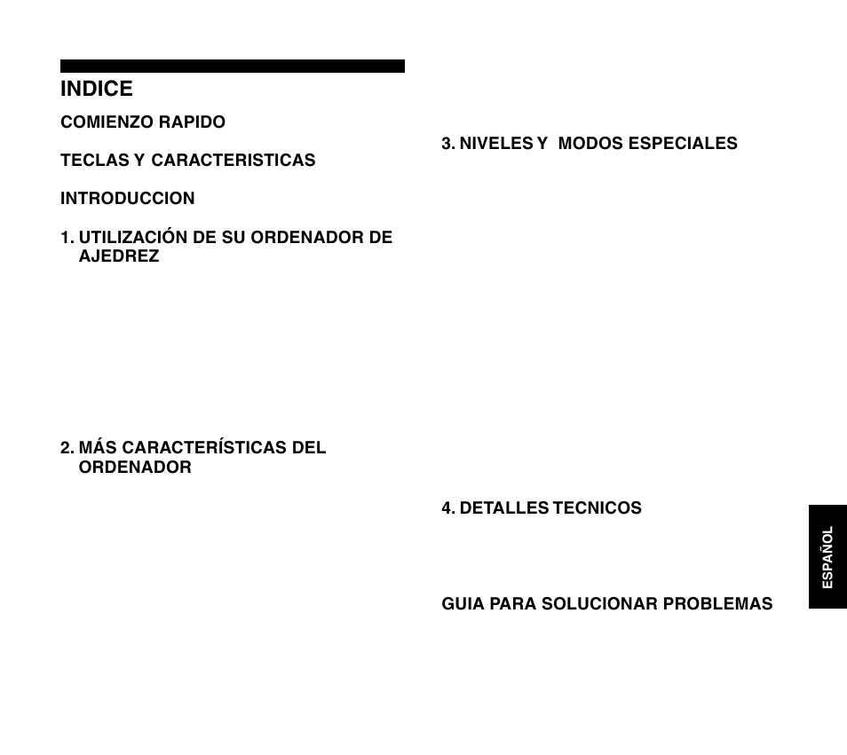 Indice | Saitek Travel Chess User Manual | Page 105 / 154