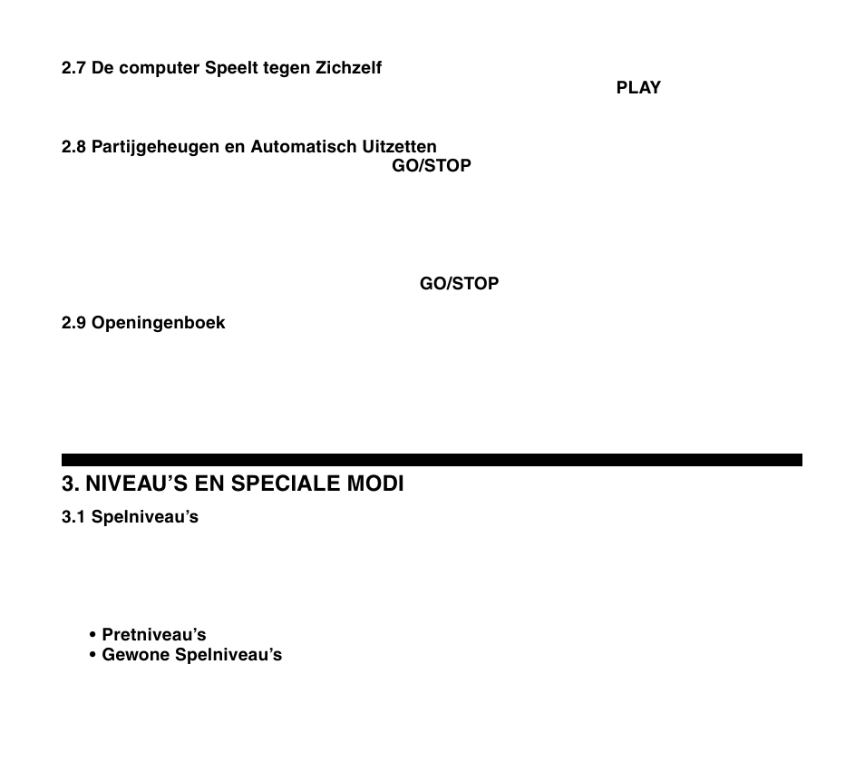 Niveau’s en speciale modi | Saitek Travel Chess User Manual | Page 140 / 154