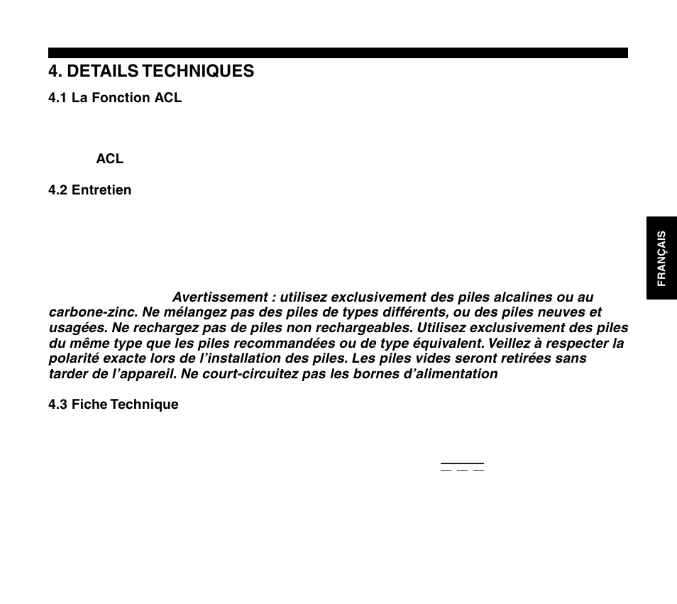Details techniques | Saitek Travel Chess User Manual | Page 77 / 154