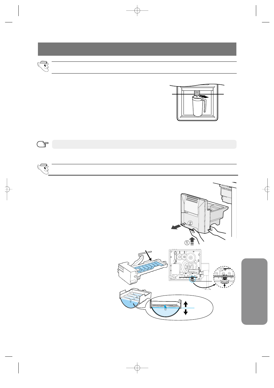 Before you call for service, Installing the water dispenser line, Inst alla tion instr uctions | Check the amount of water supplied to the ice tray | Samsung DA68-01453B User Manual | Page 32 / 38