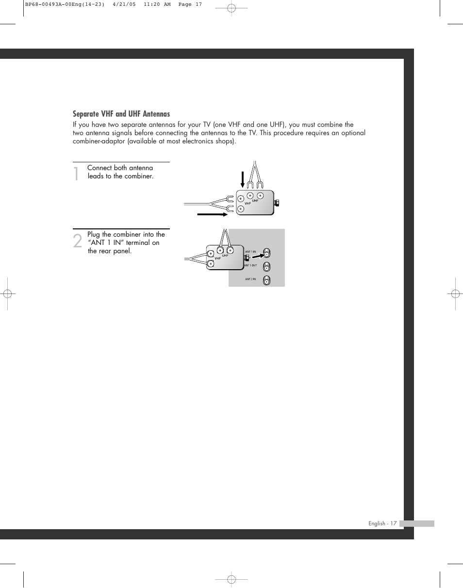 Samsung HL-R6164W User Manual | Page 17 / 96