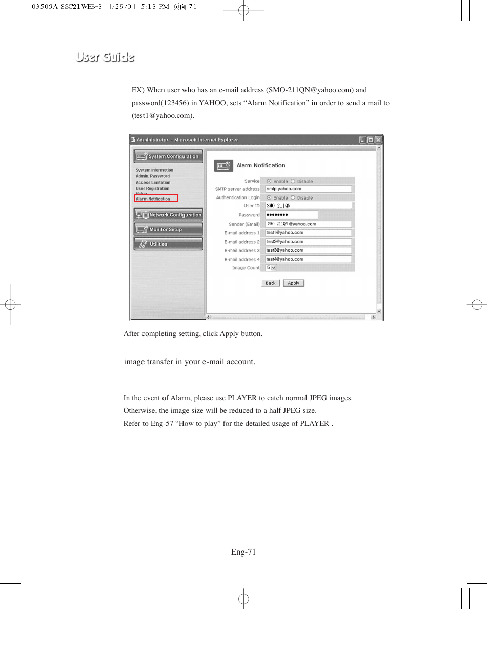 Samsung SMO-211QN User Manual | Page 71 / 112