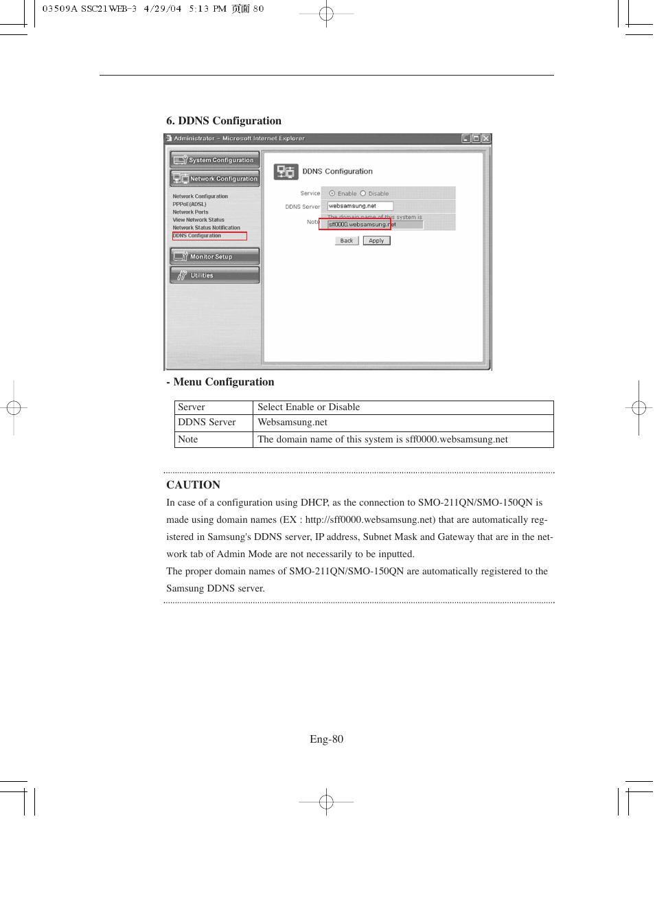 Samsung SMO-211QN User Manual | Page 80 / 112