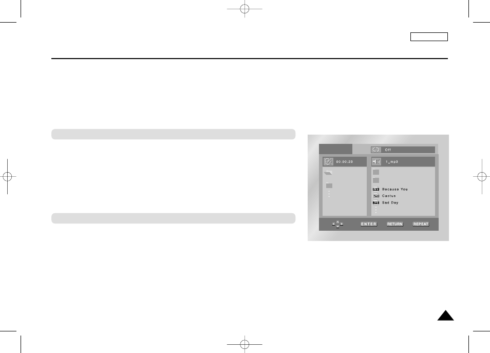 Mp3/wma playback | Samsung DVD-L75 User Manual | Page 39 / 59