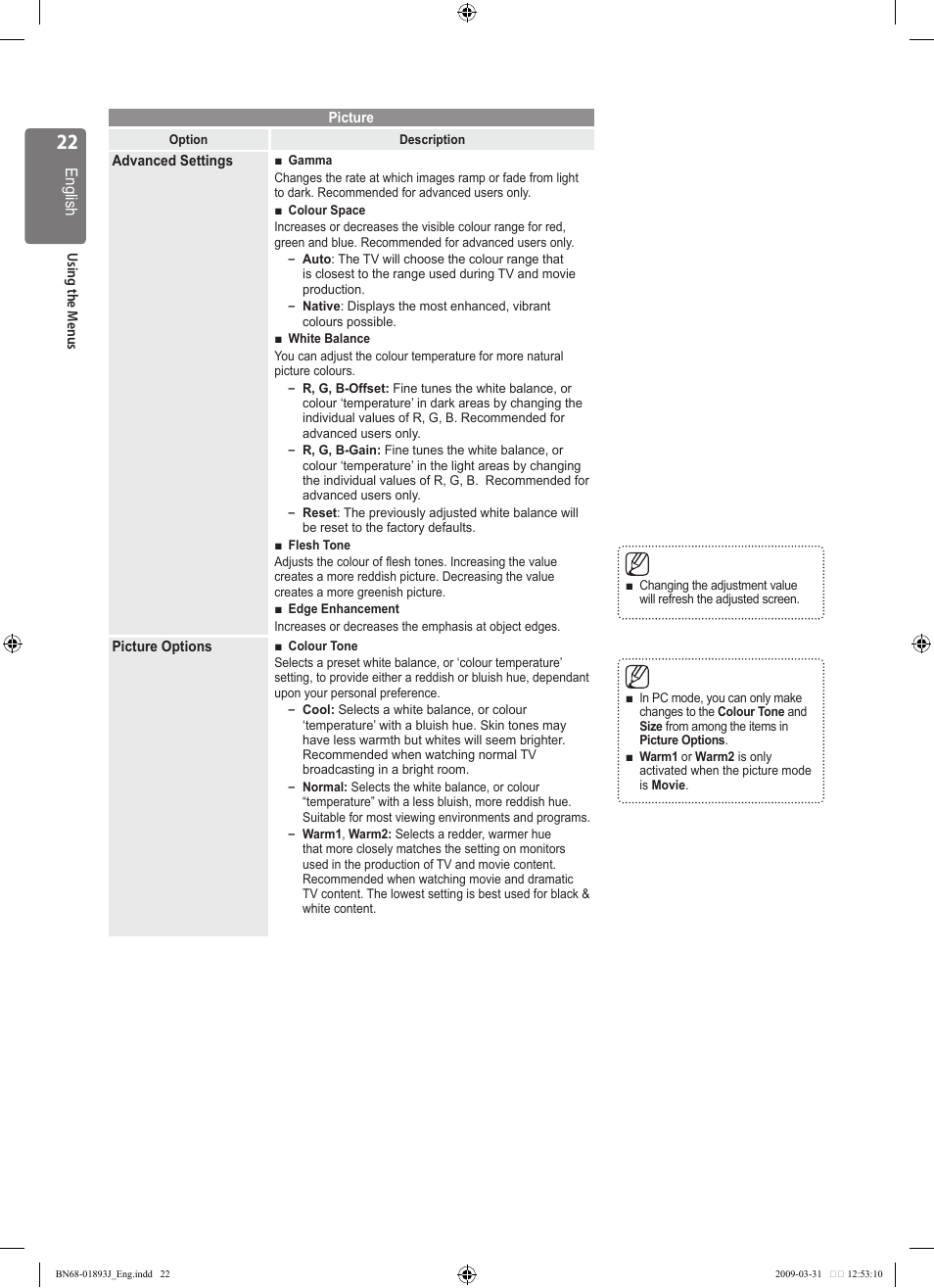 Samsung WD1950 User Manual | Page 22 / 49