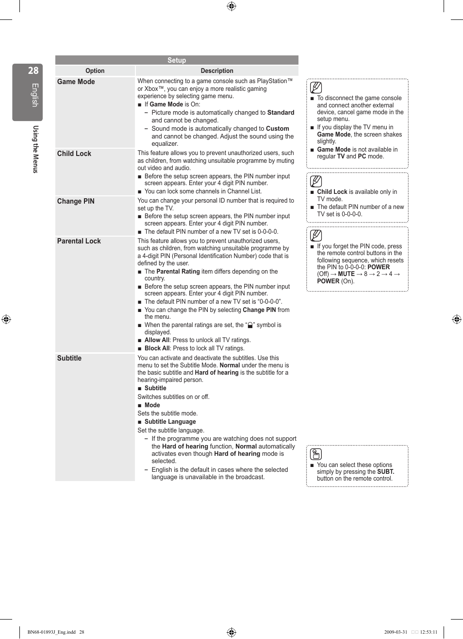 Samsung WD1950 User Manual | Page 28 / 49