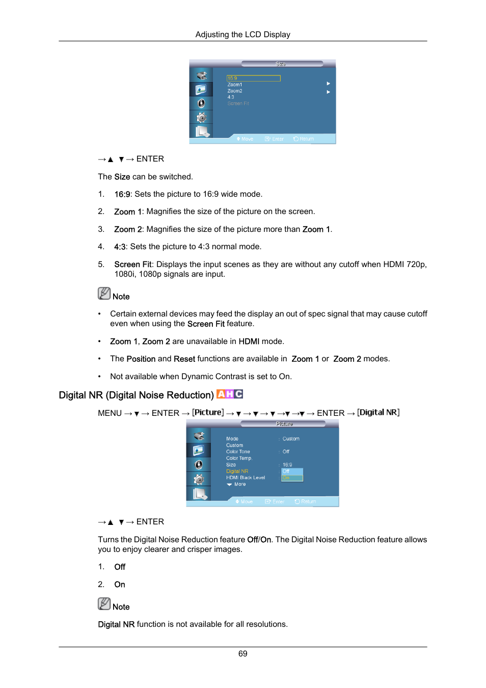 Digital nr (digital noise reduction) | Samsung 400EX(N) User Manual | Page 112 / 159