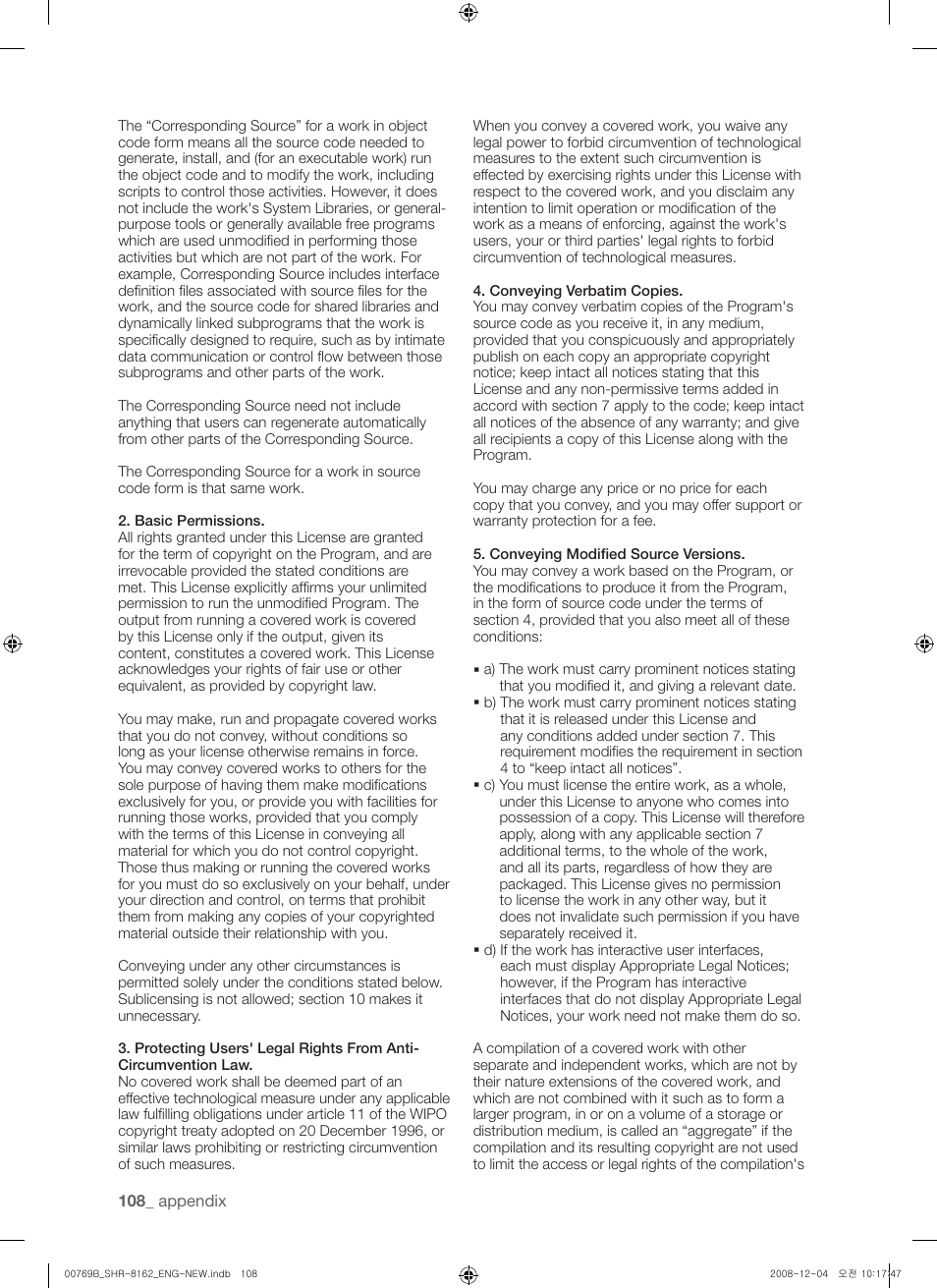 Samsung SHR-8160 User Manual | Page 108 / 120