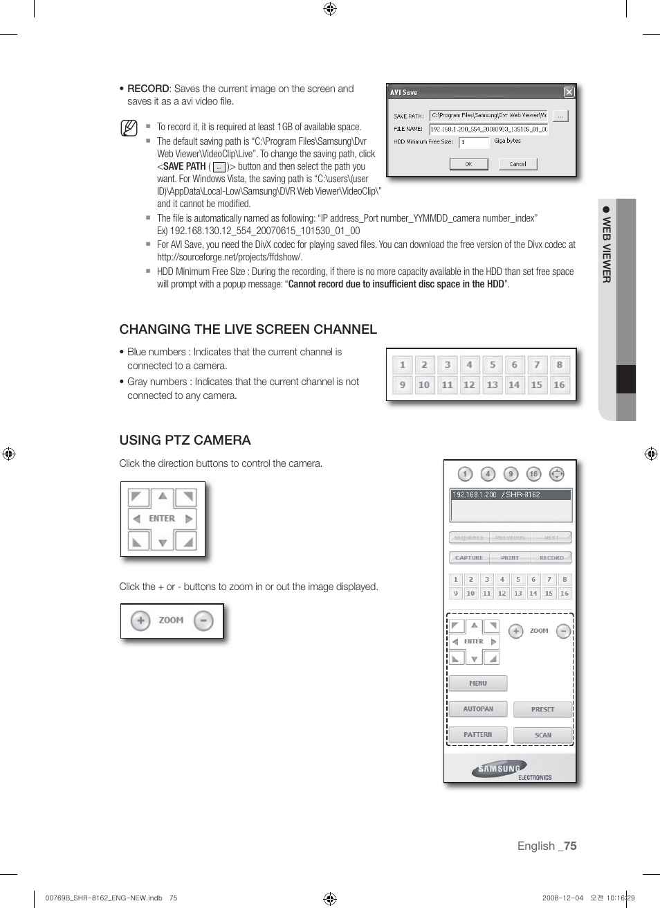 Samsung SHR-8160 User Manual | Page 75 / 120