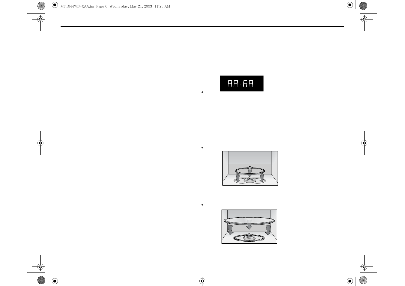 Warranty and service information, Setting up, Your new toast & bake microwave oven | Samsung MT1066SB User Manual | Page 6 / 36