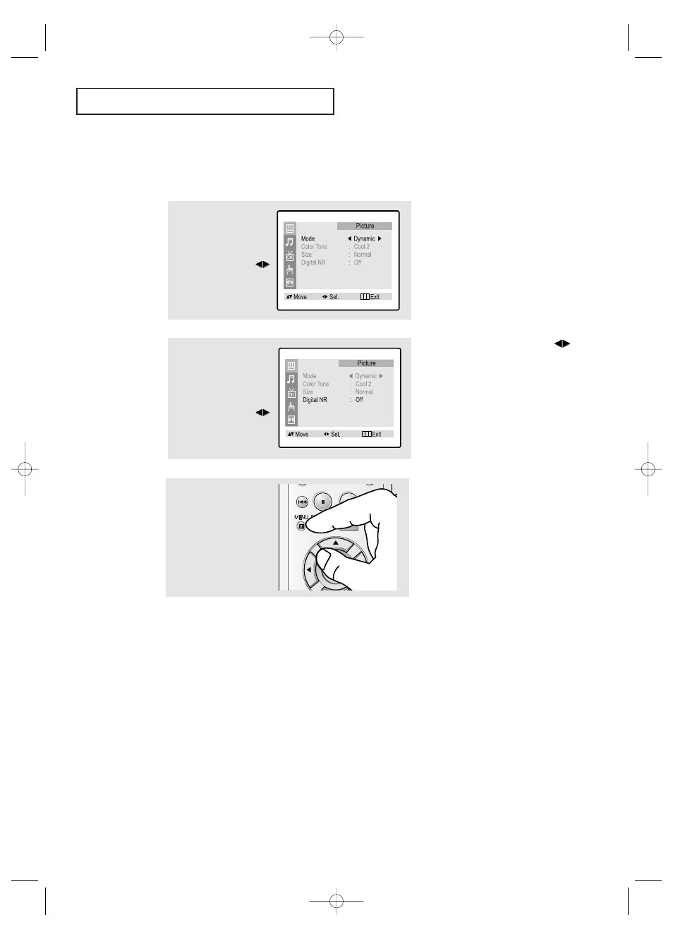 Digital noise reduction, T v o | Samsung CFTD2085 User Manual | Page 30 / 98
