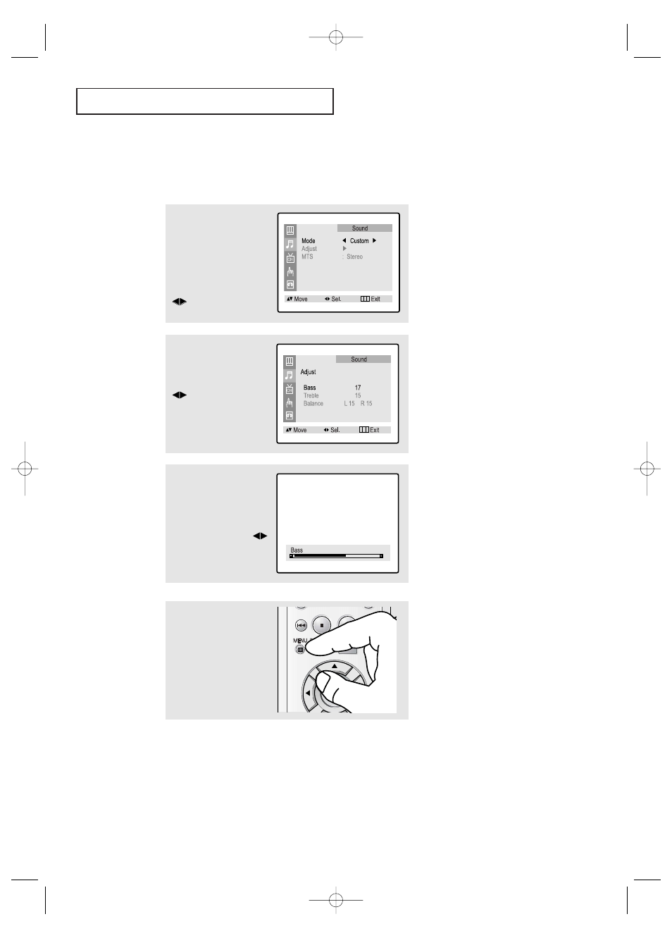Customizing the sound, T v o | Samsung CFTD2085 User Manual | Page 32 / 98