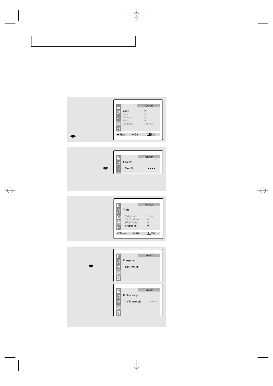 Using the v-chip, T v o | Samsung CFTD2085 User Manual | Page 44 / 98