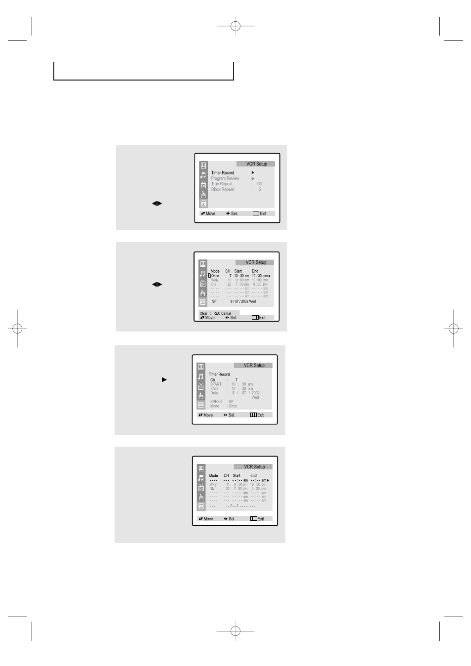 V c r o | Samsung CFTD2085 User Manual | Page 86 / 98