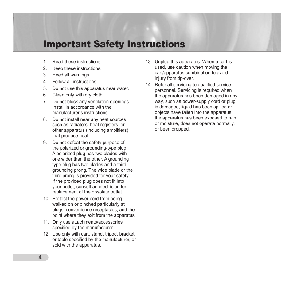 Important safety instructions | Samsung C6435(P) User Manual | Page 4 / 80