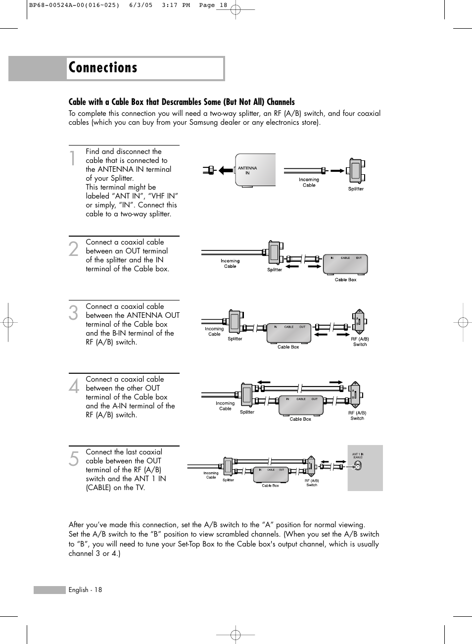 Connections | Samsung HL-R6156W User Manual | Page 18 / 96