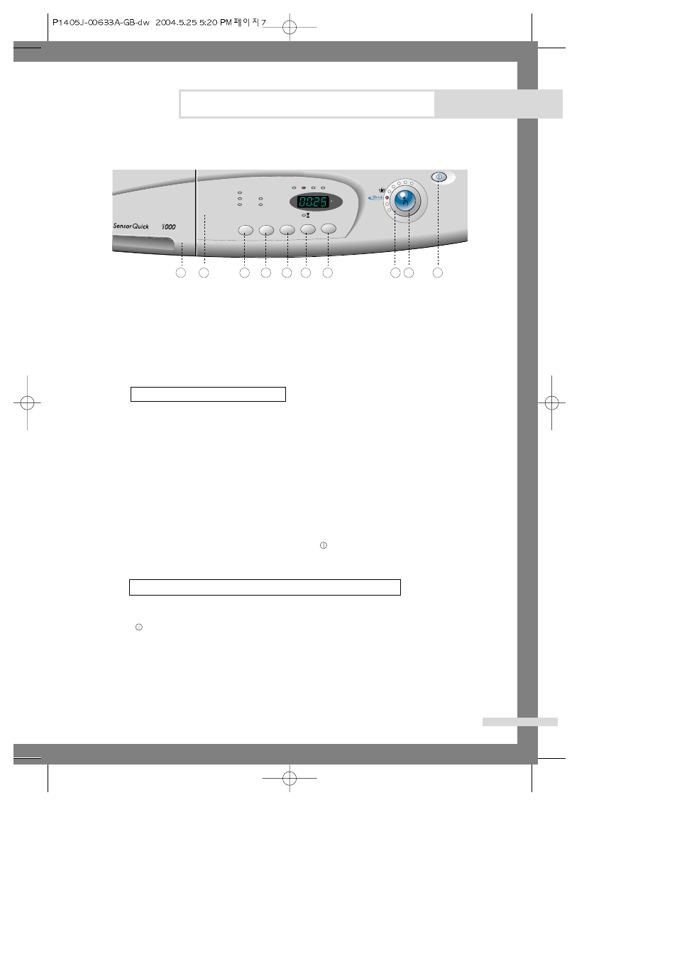 Washing a load of laundry, Overview of the control panel, Detergent dispenser 2. display panel | Option button, Spin selection button, Temperature selection button, Delay start button, Door open button, Fuzzy control dial, Start/pause button | Samsung P1403J User Manual | Page 9 / 22
