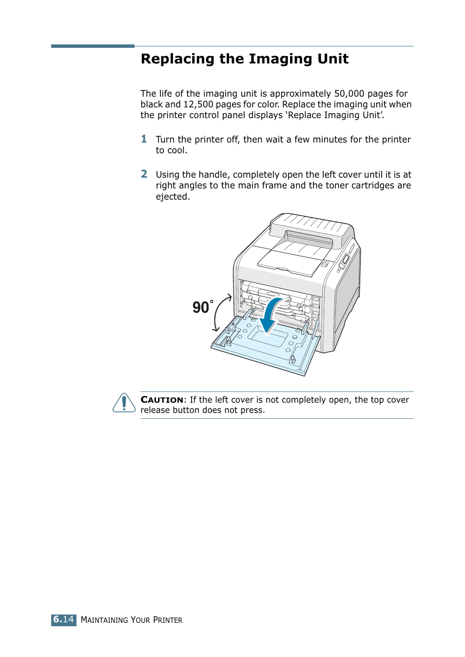 Replacing the imaging unit | Samsung CLP 500N User Manual | Page 132 / 245