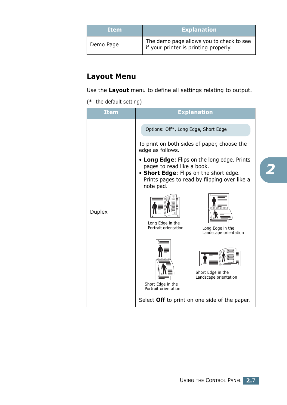 Layout menu | Samsung CLP 500N User Manual | Page 57 / 245