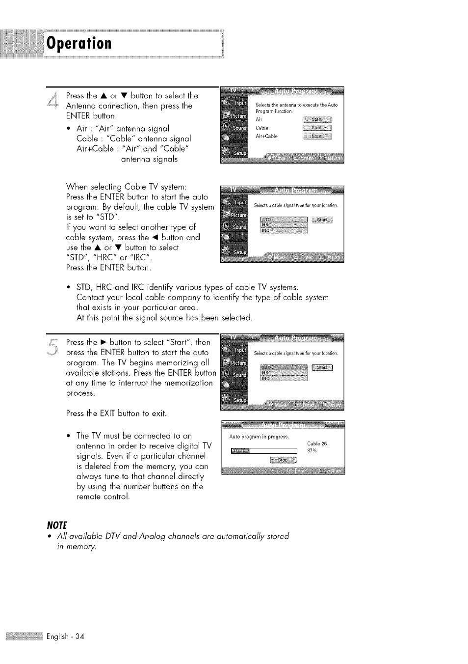 Operation, Toji | Samsung HL-$4676S User Manual | Page 34 / 135