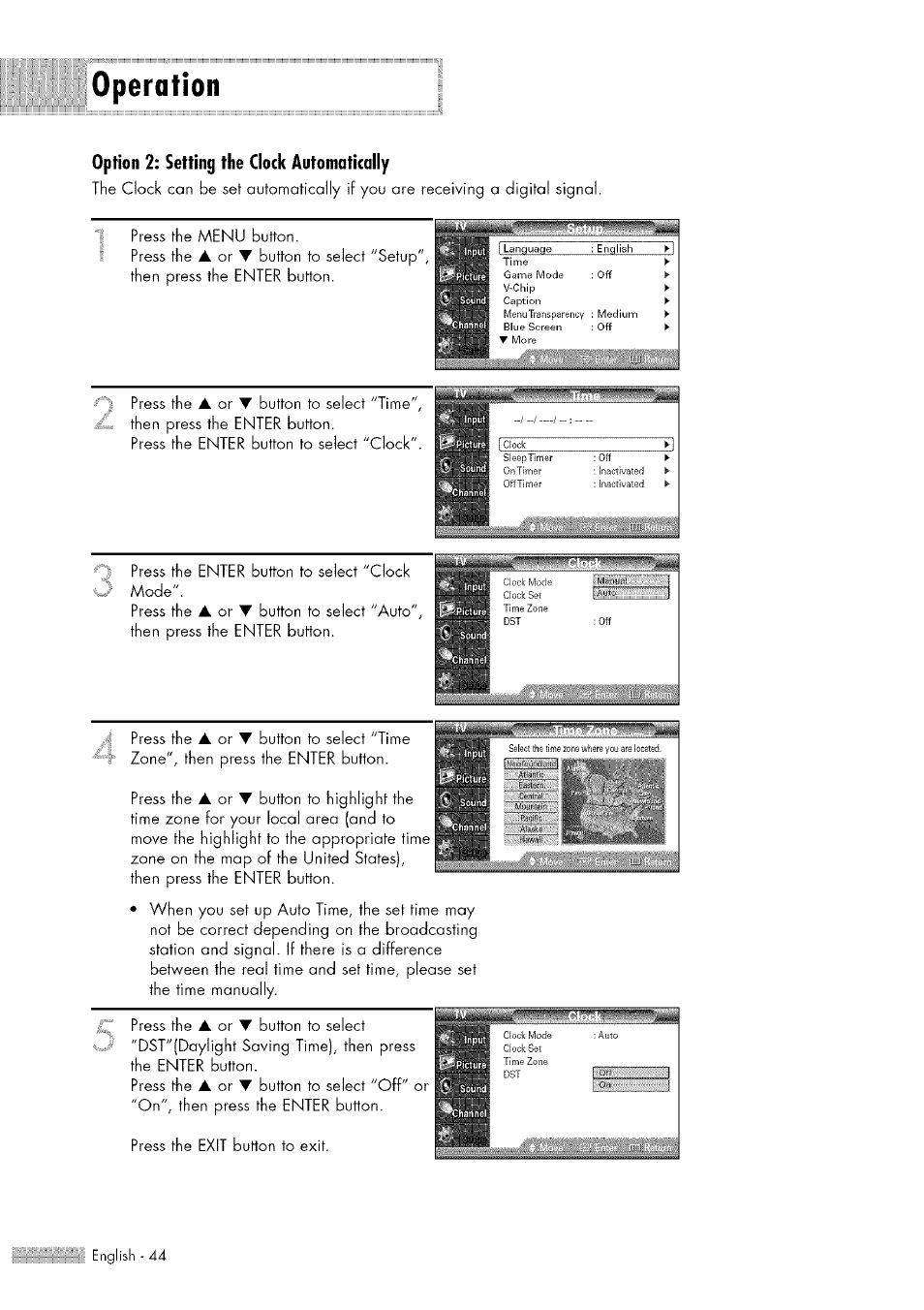 Operation, Press the | Samsung HL-$4676S User Manual | Page 44 / 135