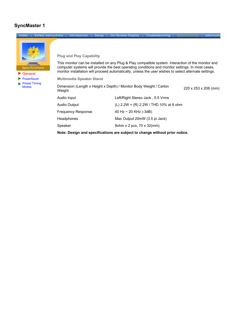 Syncmaster 191n | Samsung GH17ASBS User Manual | Page 33 / 47