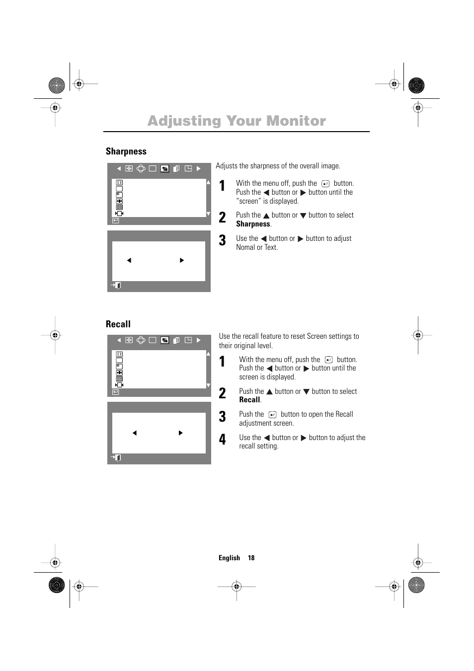 Adjusting your monitor | Samsung 1200NF User Manual | Page 20 / 33