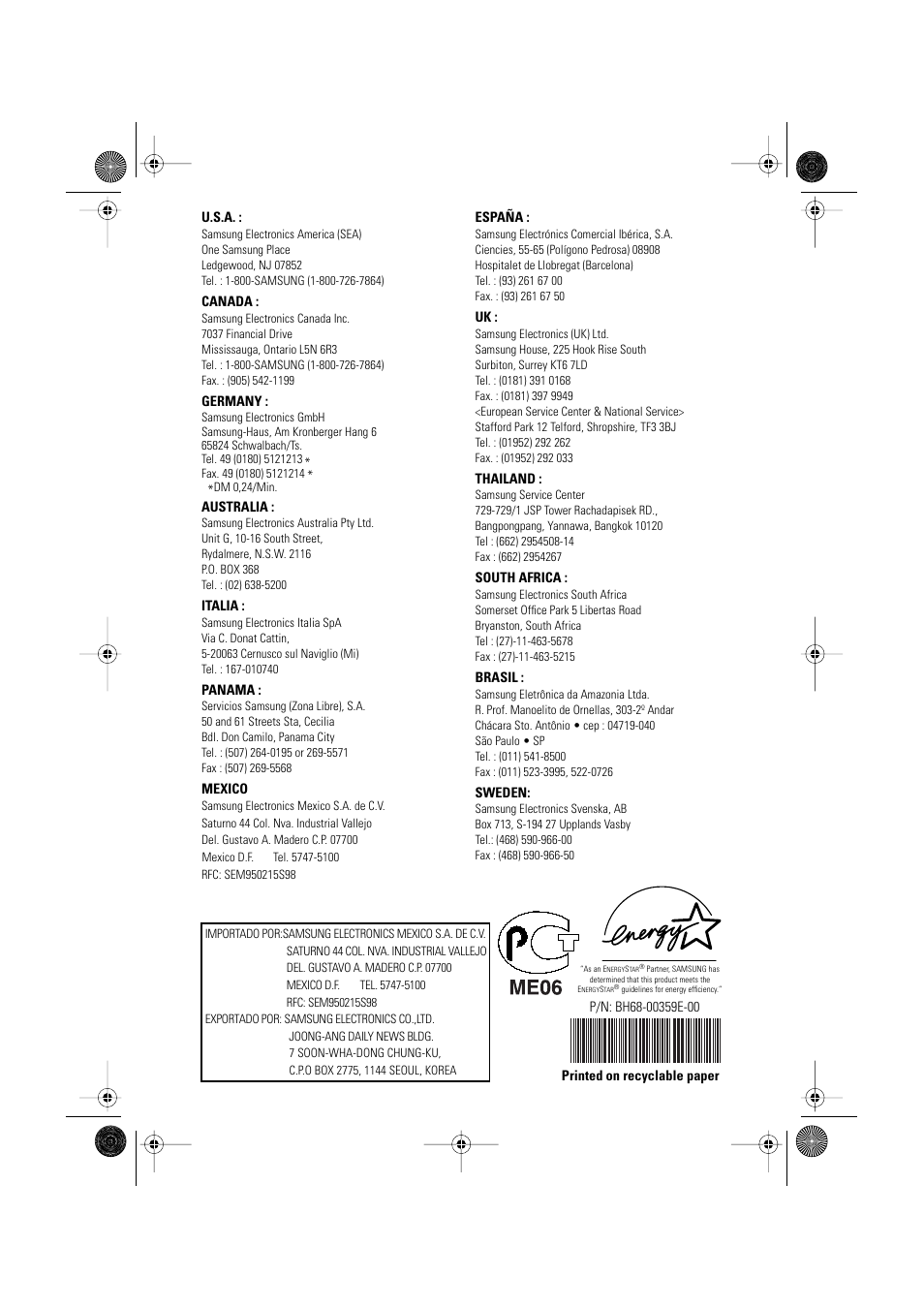 Samsung 1200NF User Manual | Page 33 / 33