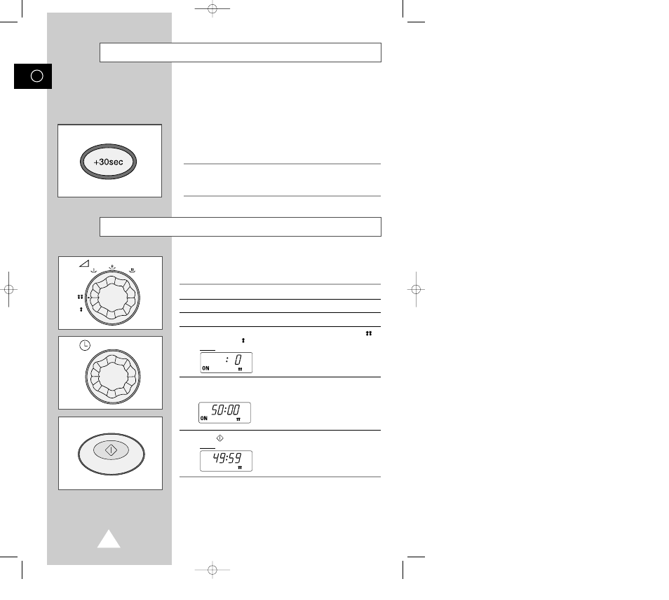 Using +20sec button, Using the defrost feature | Samsung CM1019 User Manual | Page 12 / 24