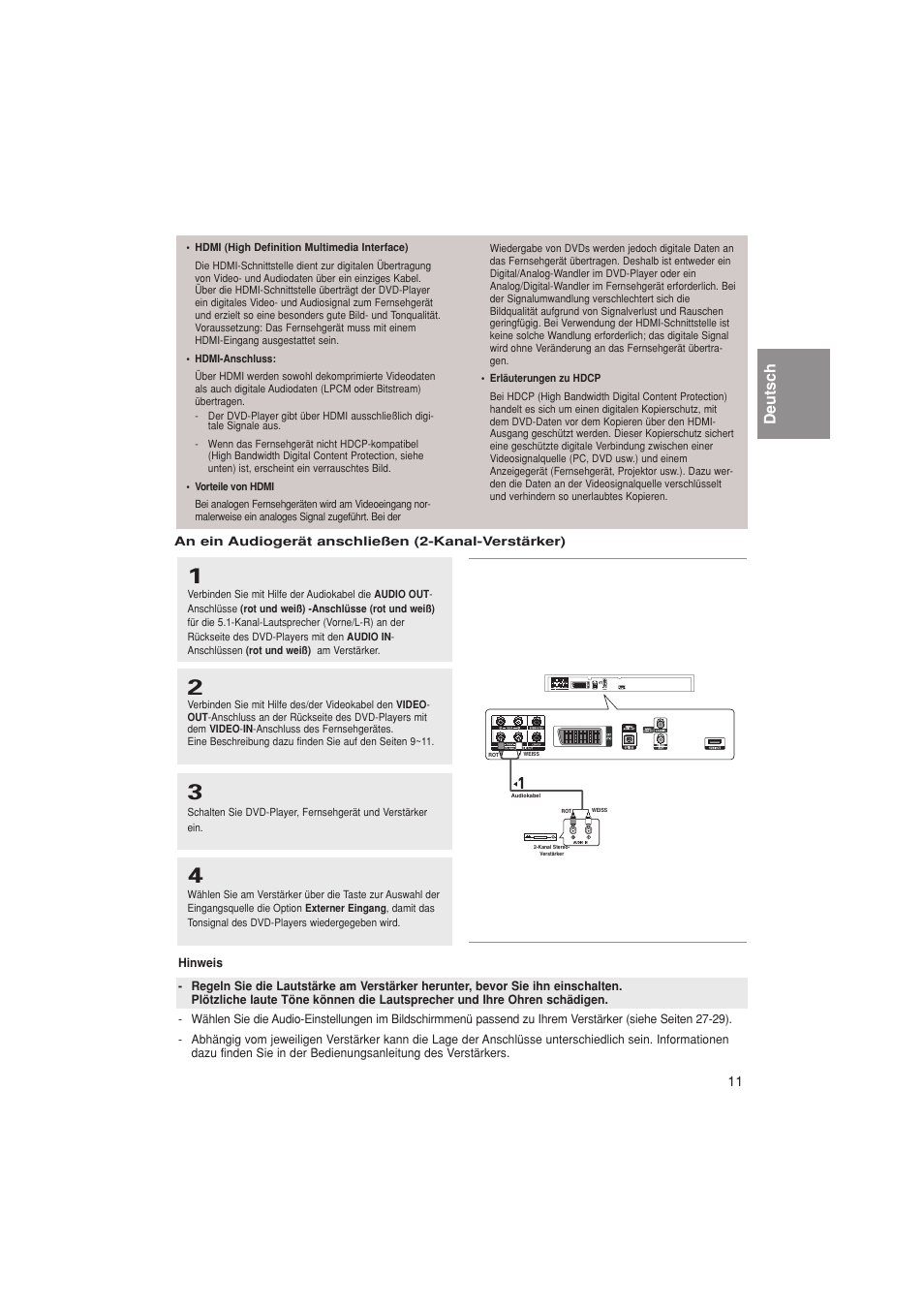 Deutsch | Samsung DVD-1080PK User Manual | Page 127 / 156