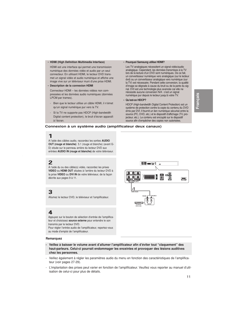 Français | Samsung DVD-1080PK User Manual | Page 49 / 156