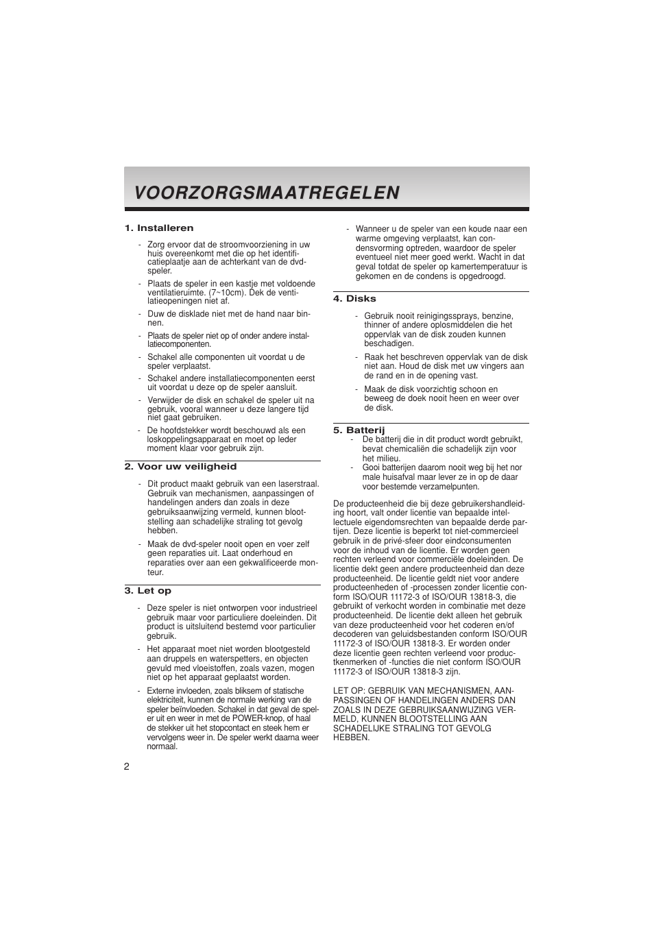 Dvd_1080pk_xel (ned), Voorzorgsmaa, Voorzorgsmaa tregelen tregelen | Samsung DVD-1080PK User Manual | Page 78 / 156