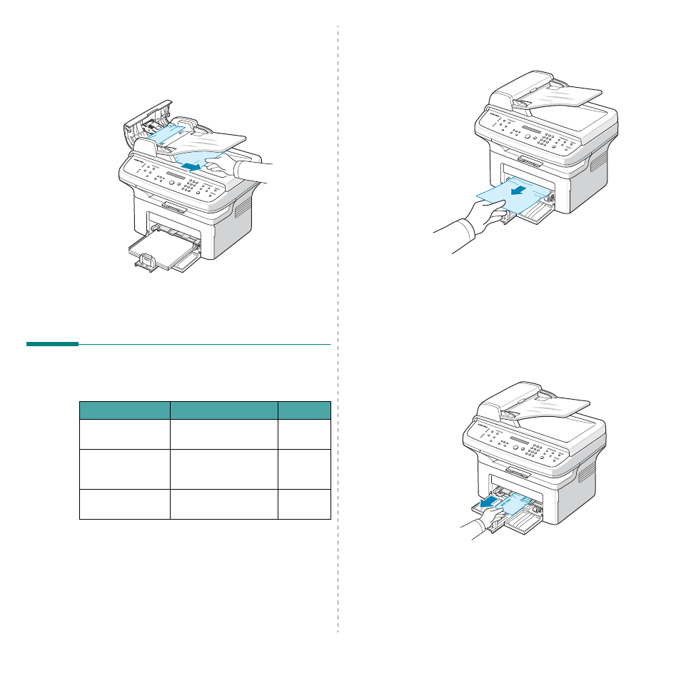 Exit misfeed, Clearing paper jams, In the tray | In the manual tray | Samsung SCX-4321 User Manual | Page 60 / 118