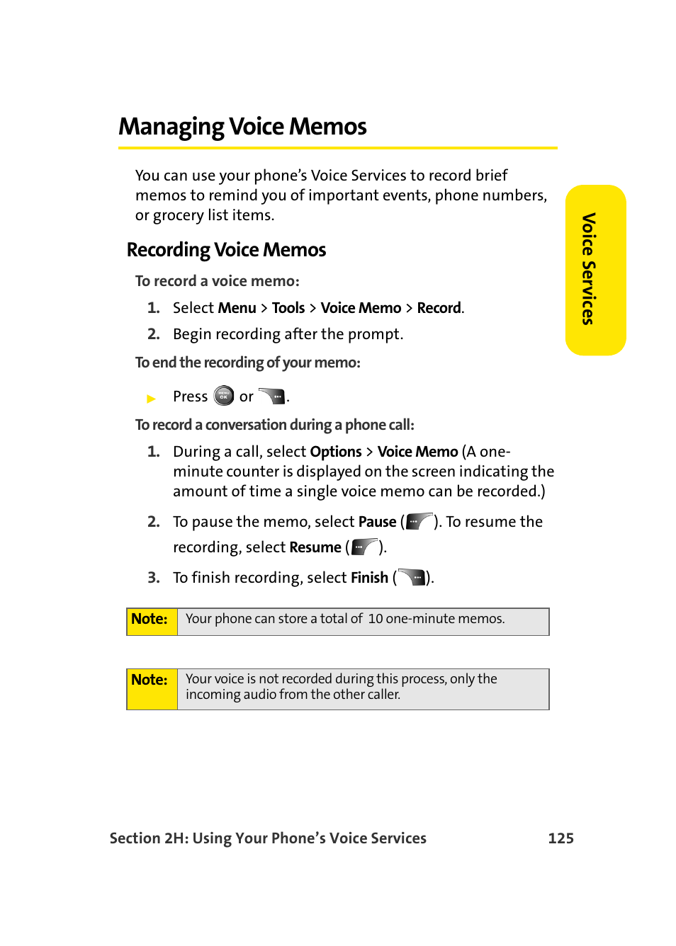 Managing voice memos, Recording voice memos | Samsung A900 User Manual | Page 149 / 272