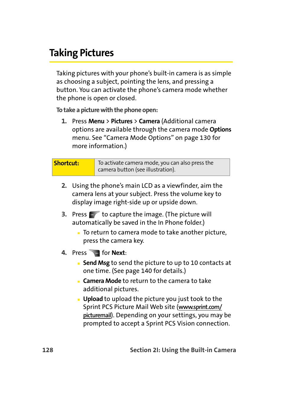 Taking pictures | Samsung A900 User Manual | Page 152 / 272