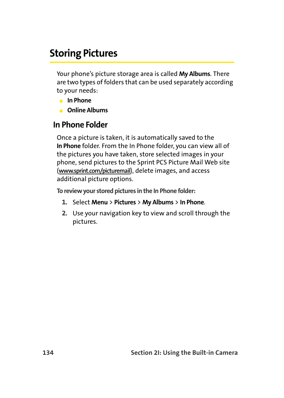 Storing pictures, In phone folder | Samsung A900 User Manual | Page 158 / 272
