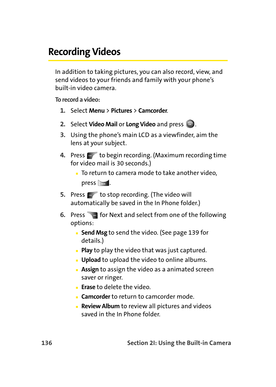 Recording videos | Samsung A900 User Manual | Page 160 / 272