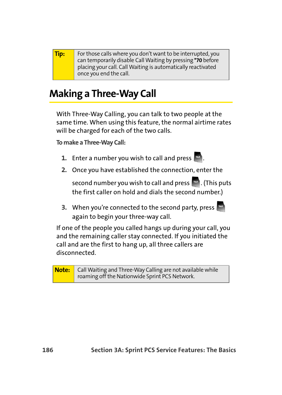 Making a three-way call | Samsung A900 User Manual | Page 210 / 272