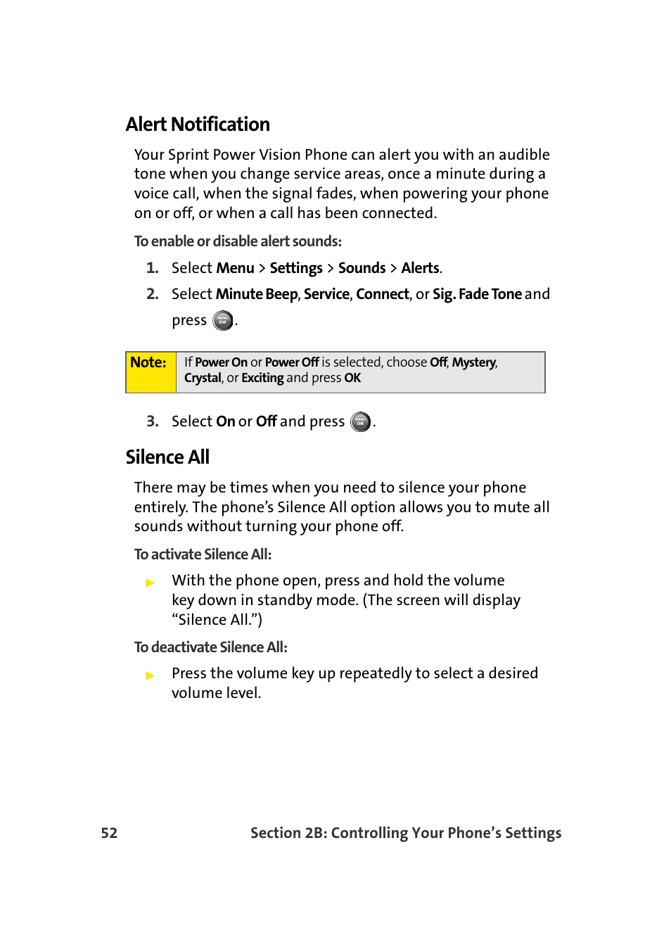Alert notification, Silence all | Samsung A900 User Manual | Page 76 / 272