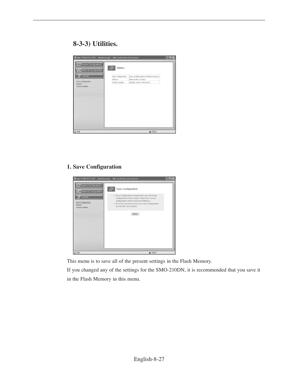 3-3) utilities | Samsung SMO-210DN User Manual | Page 109 / 138