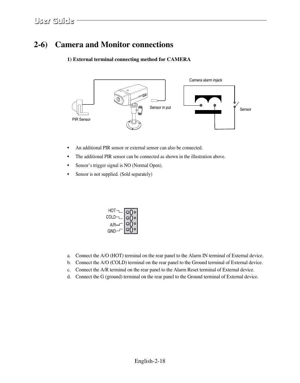 6) camera and monitor connections | Samsung SMO-210DN User Manual | Page 32 / 138